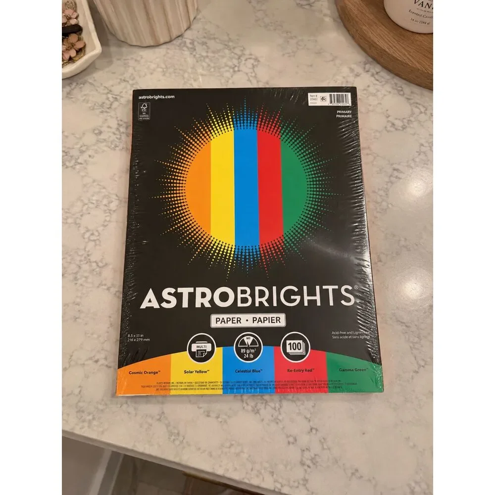 Astrobrights Primary Color Paper 100 Sheets New